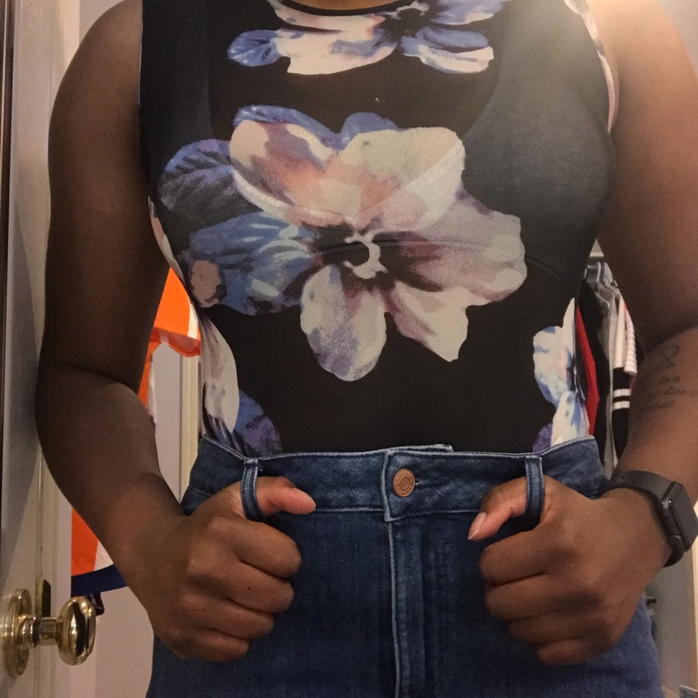 Sheer Floral Bodysuit